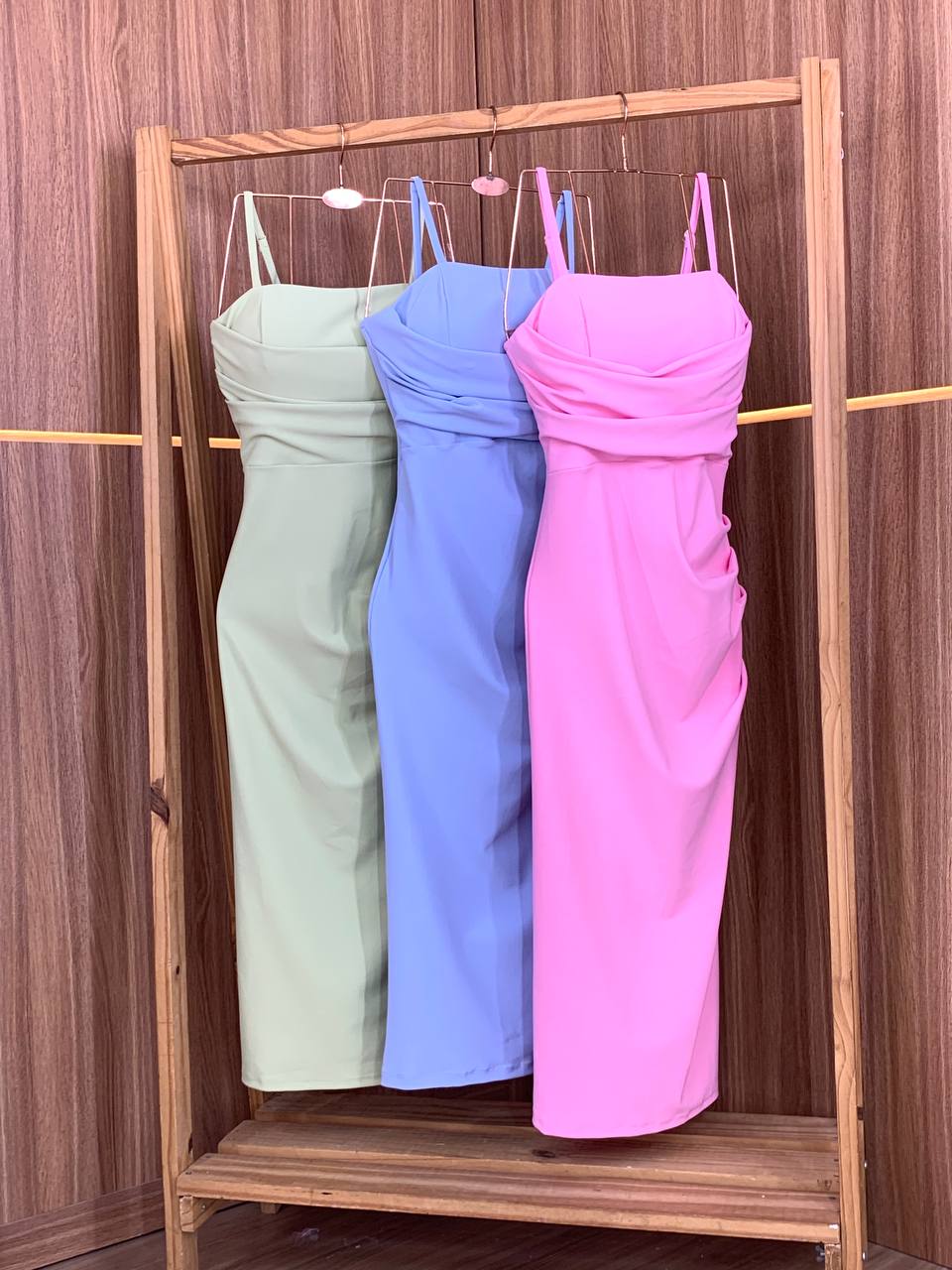 (MTY) VESTIDO  LONGUETE ALÇA DECOTE RETO