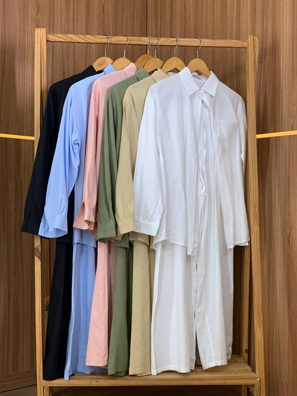(DSF) CONJUNTO CALÇA +CAMISARIA MANGA LONGA