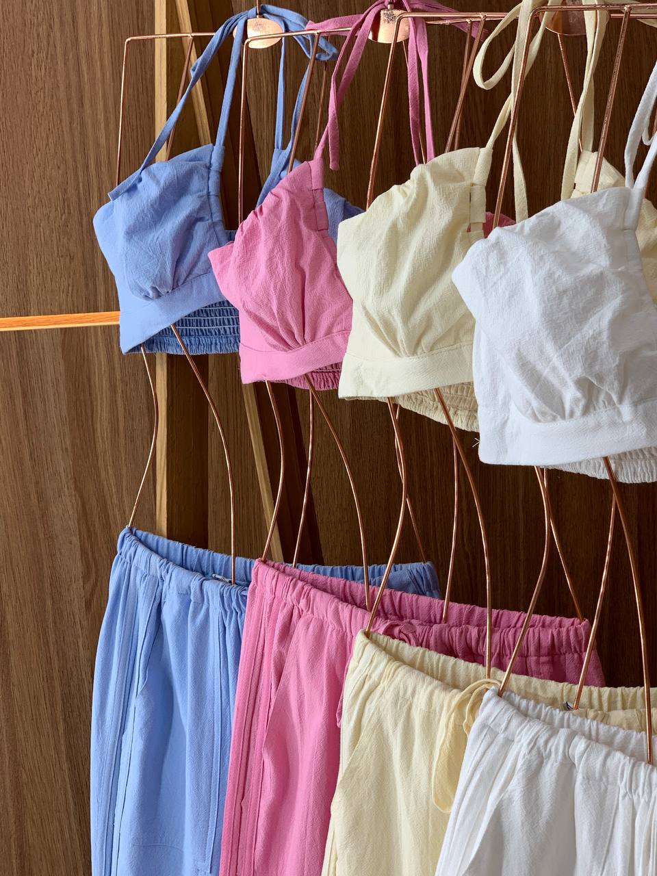 (ONS) CONJUNTO CALÇA DET. AMARRAÇÃO + TOP