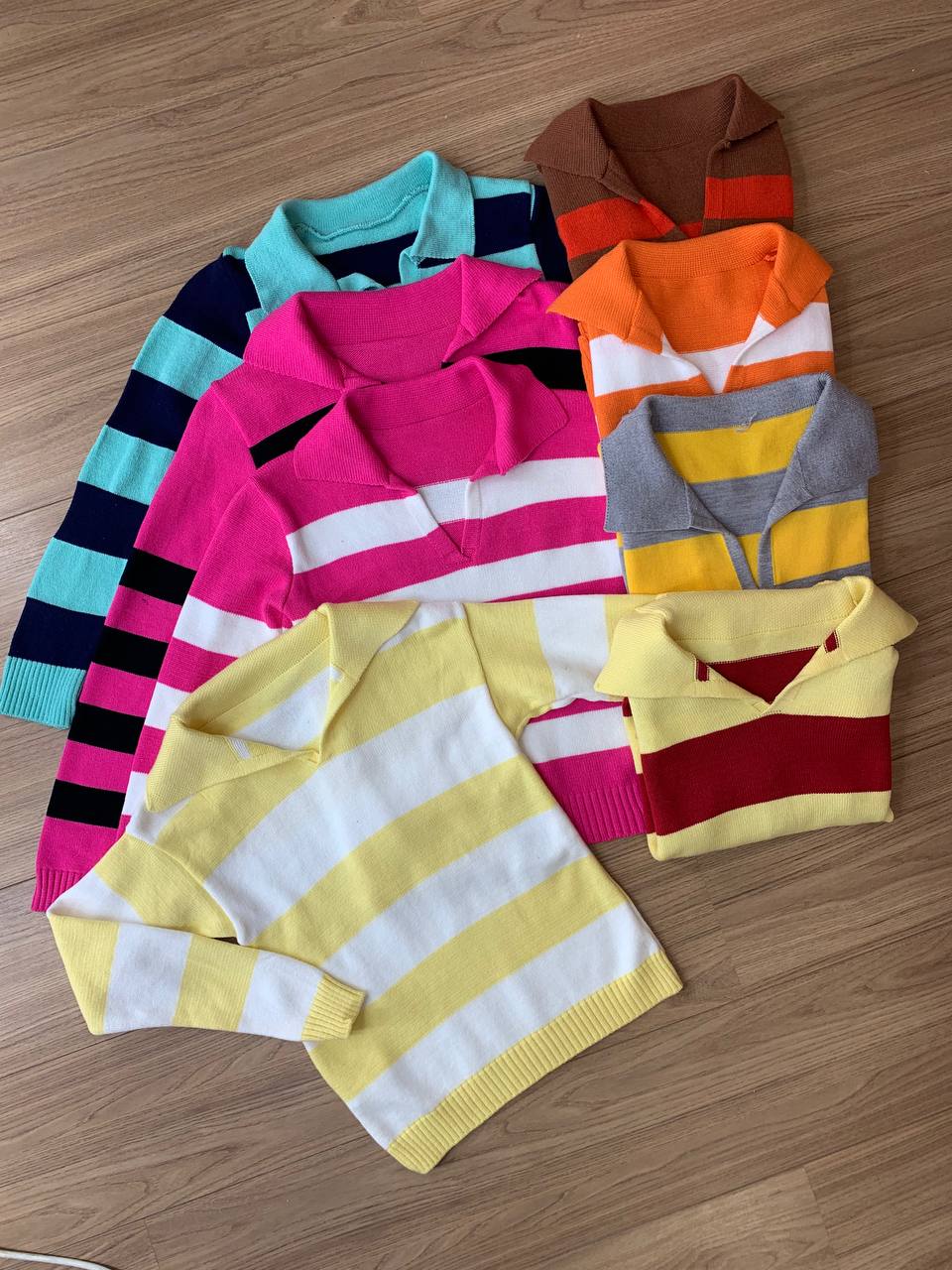 (KSM) CASACO TRICOT LISTRADO