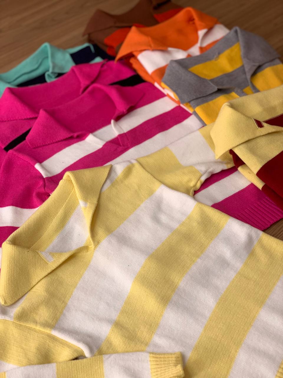 (KSM) CASACO TRICOT LISTRADO
