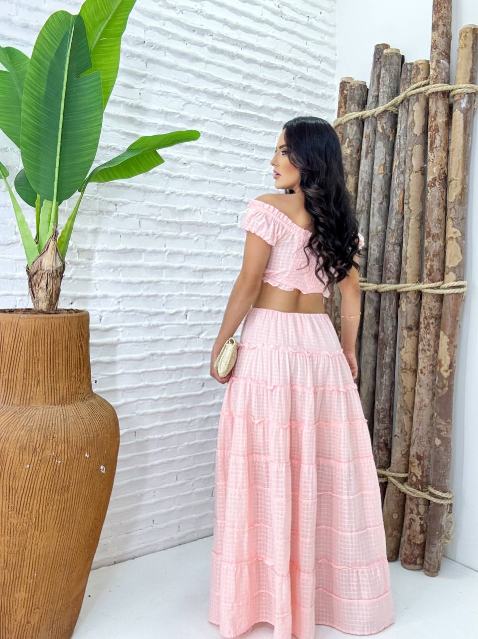 (ONS) CONJUNTO SAIA + CROPPED CIGANINHA