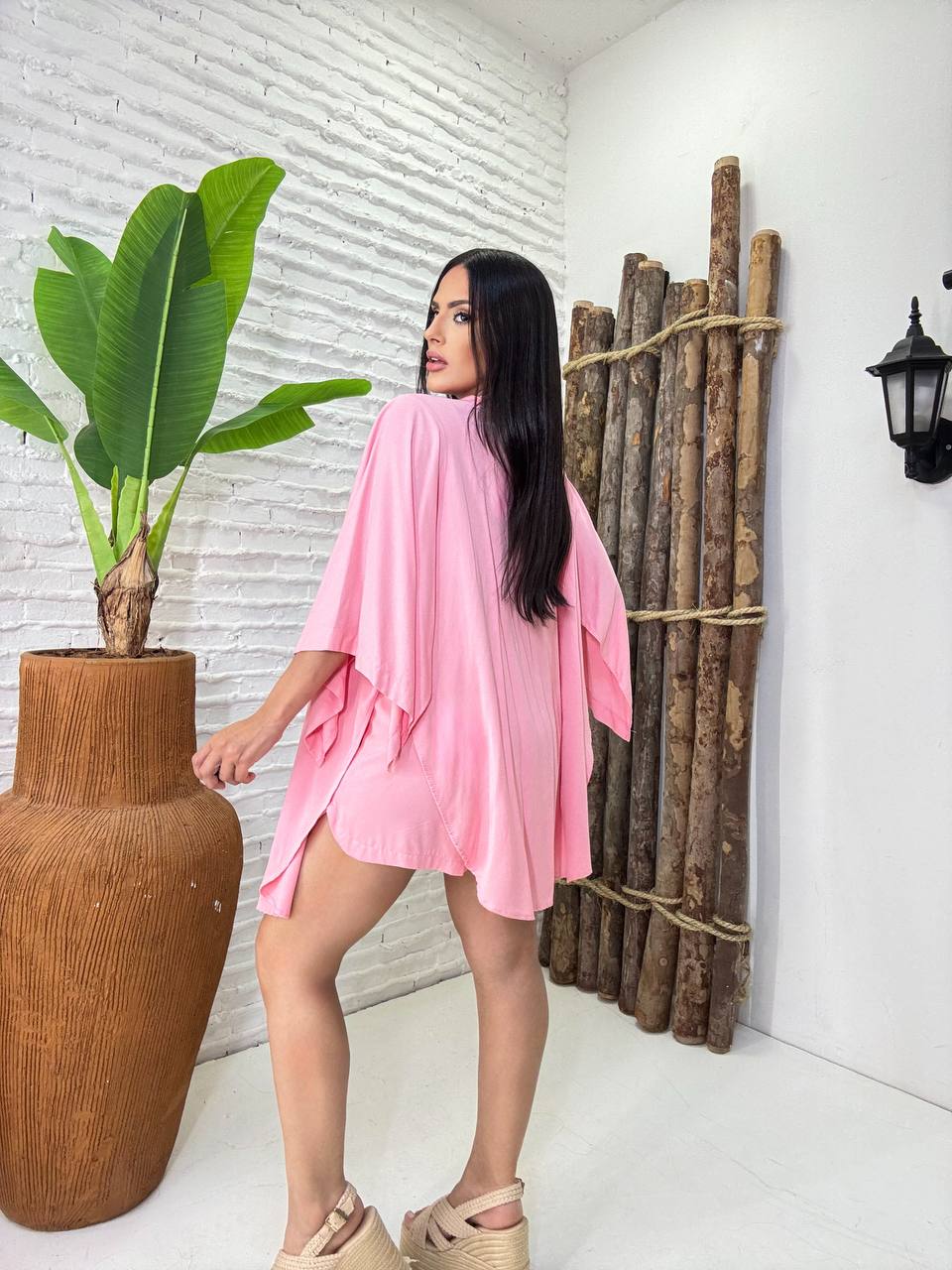 (J7M) CONJUNTO SHORT + KIMONO
