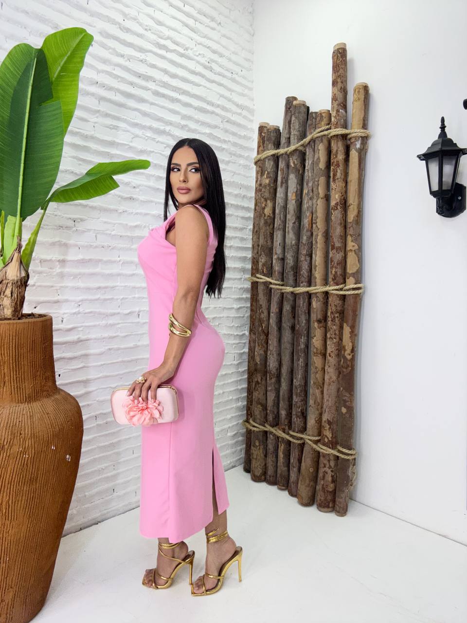 (MTY) VESTIDO LONGUETE ALÇA UNICA