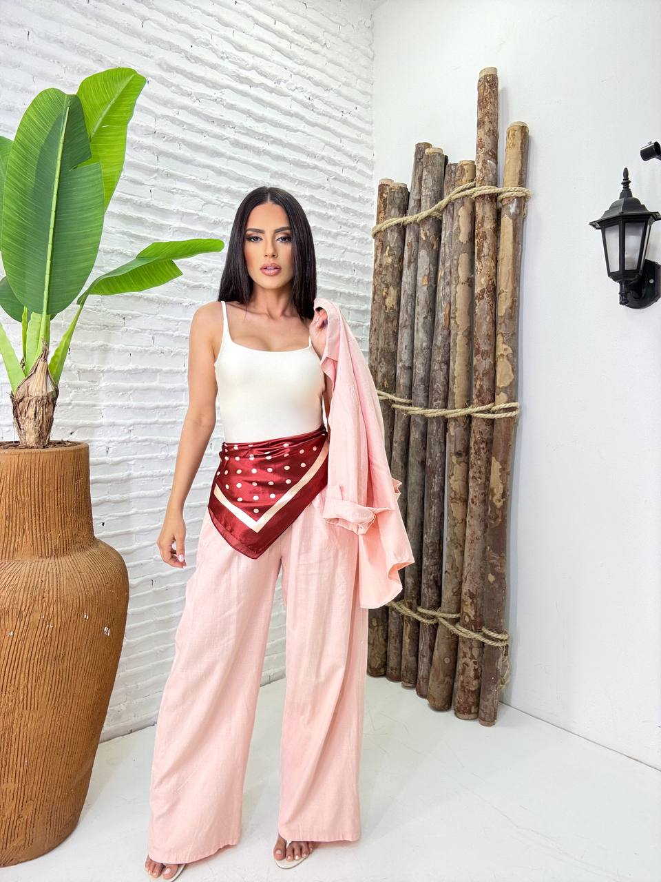 (DSF) CONJUNTO CALÇA +CAMISARIA MANGA LONGA