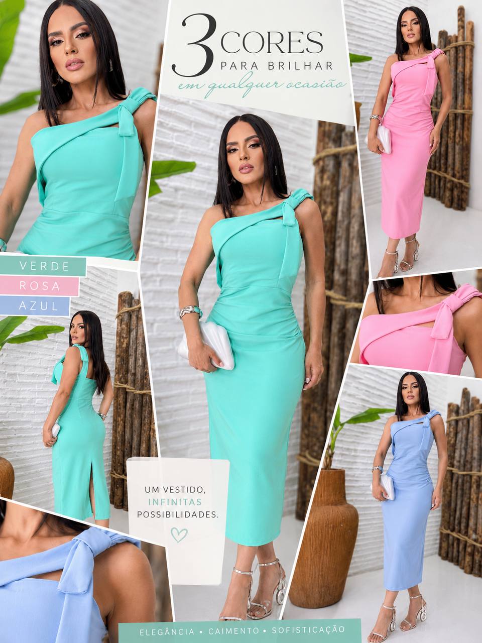 (MTY) VESTIDO LONGUETE ALÇA UNICA