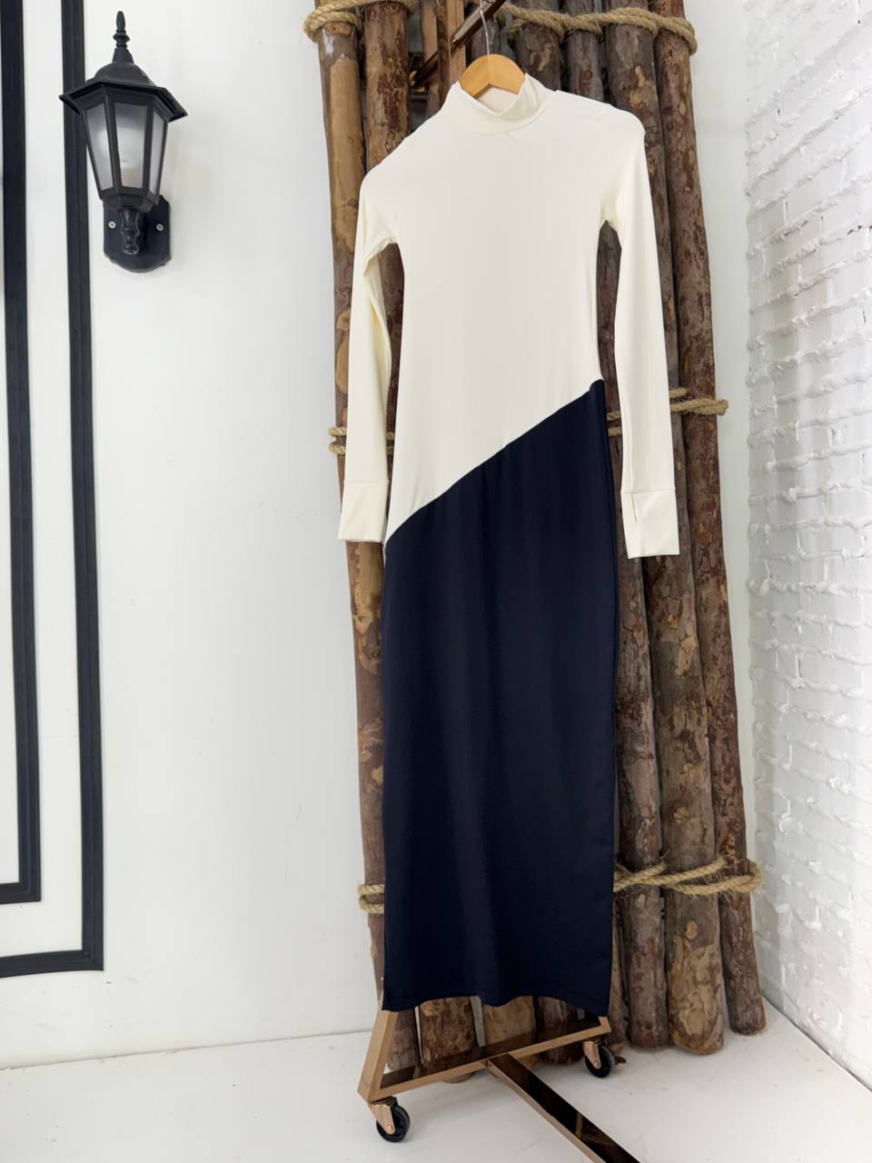 (ATTC) VESTIDO LONGO DUO COLLOR DET DEDAL