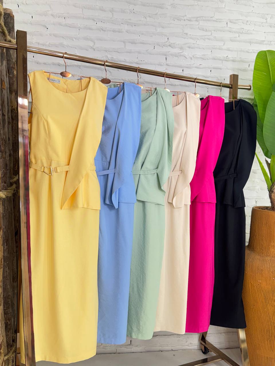 (JNY) VESTIDO MIDI + CINTO