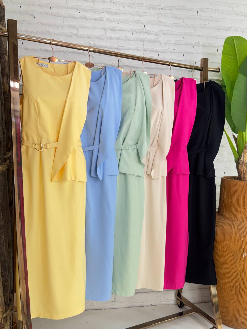 (JNY) VESTIDO MIDI + CINTO