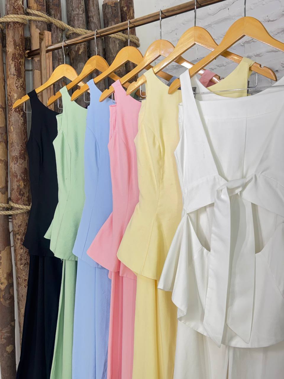 (FEL) CONJUNTO CALÇA PANTALONA +BLUSA PEPLUM