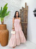 (PSP) VESTIDO LONGO LISTRA ELASTEC