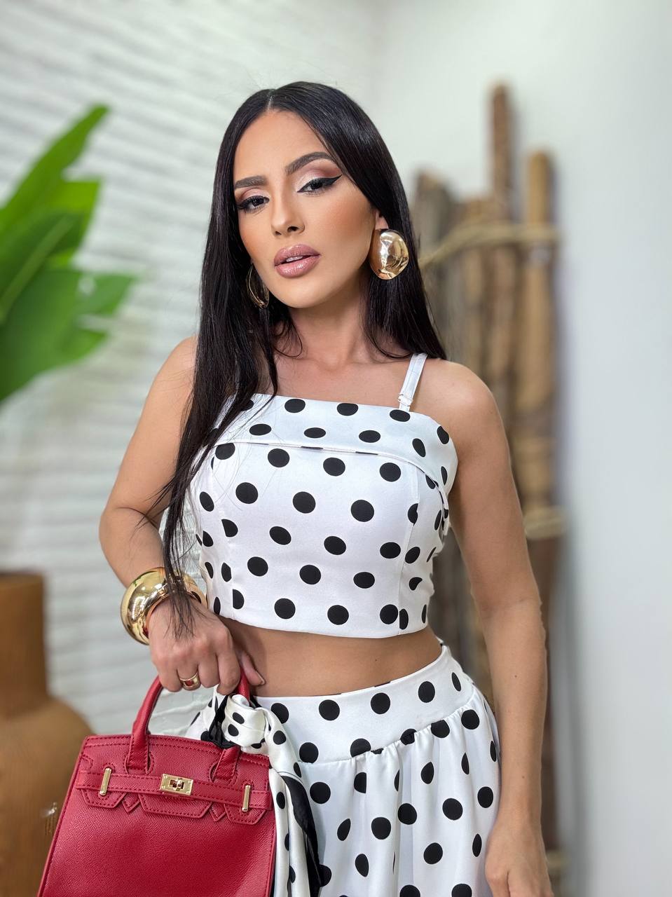 (KTM) CONJUNTO POA SAIA LONGA + CROPPED