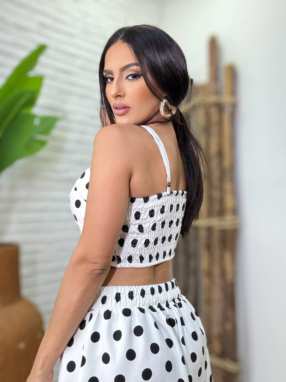 (KTM) CONJUNTO POA SAIA LONGA + CROPPED