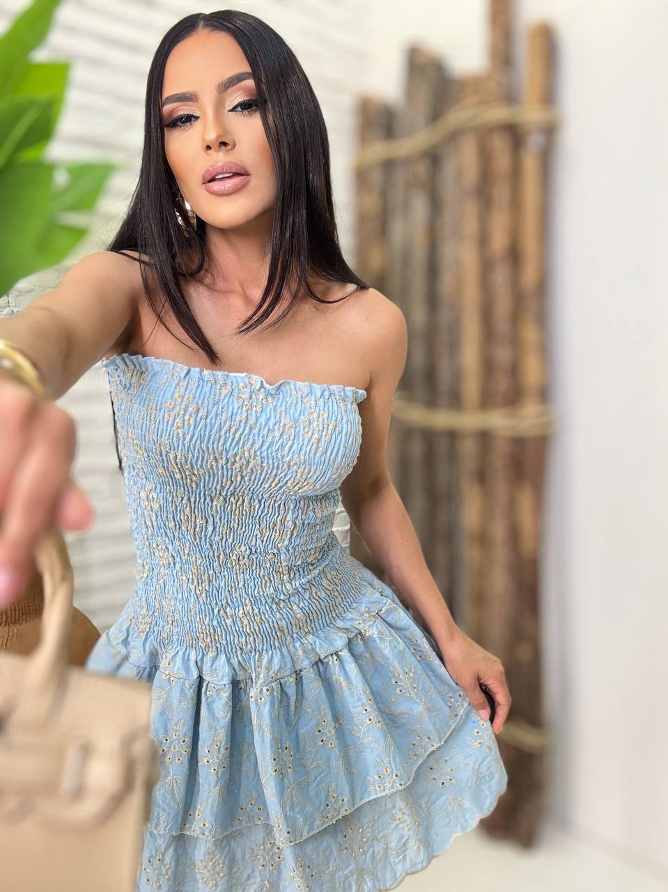 (BUM) VESTIDO CURTO CASSA ELASTEC
